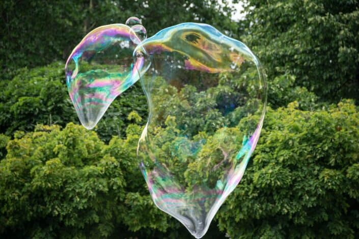 big bubbles outdoors