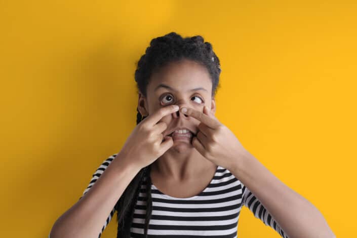 Woman making a funny face