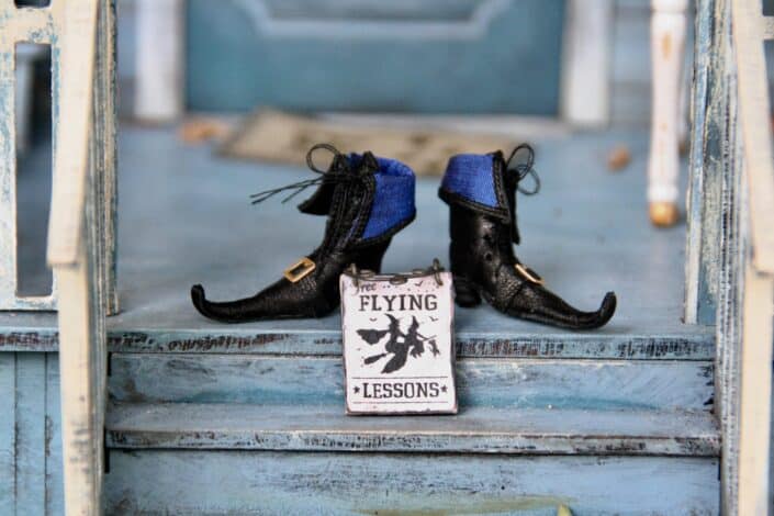 Boots on top of stairs