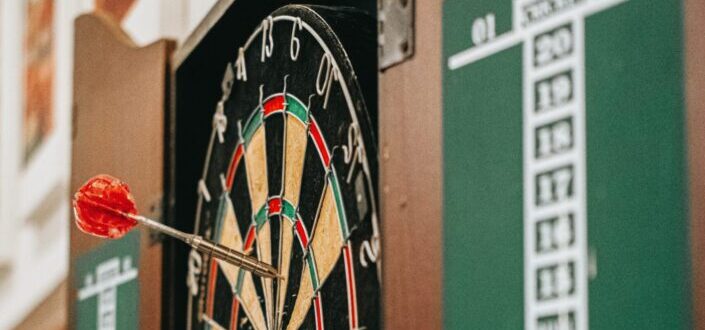Dartboard Inside the Cabinet