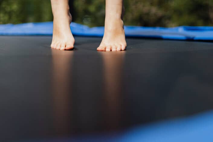 Person on trampoline