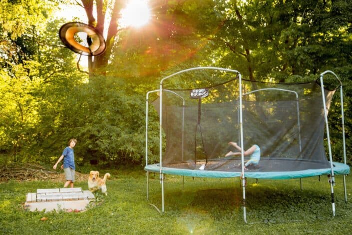 family having fun outdoors