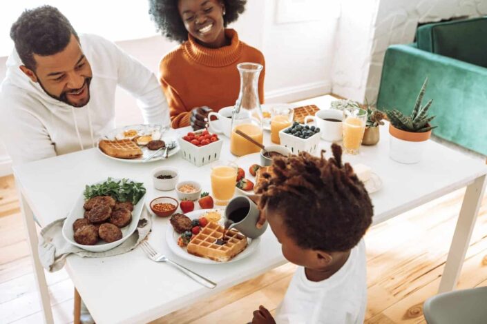 Family Having a Breakfast Together