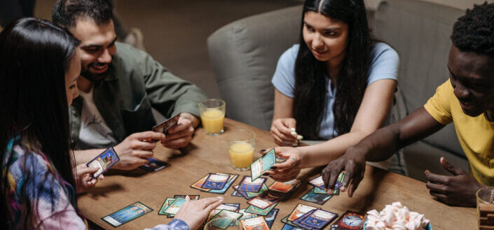 People Playing Gaming Cards